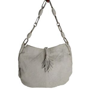 MANIA MADE IN ITALY Mint Green Botero Leather Handbag Purse With Chain Handle